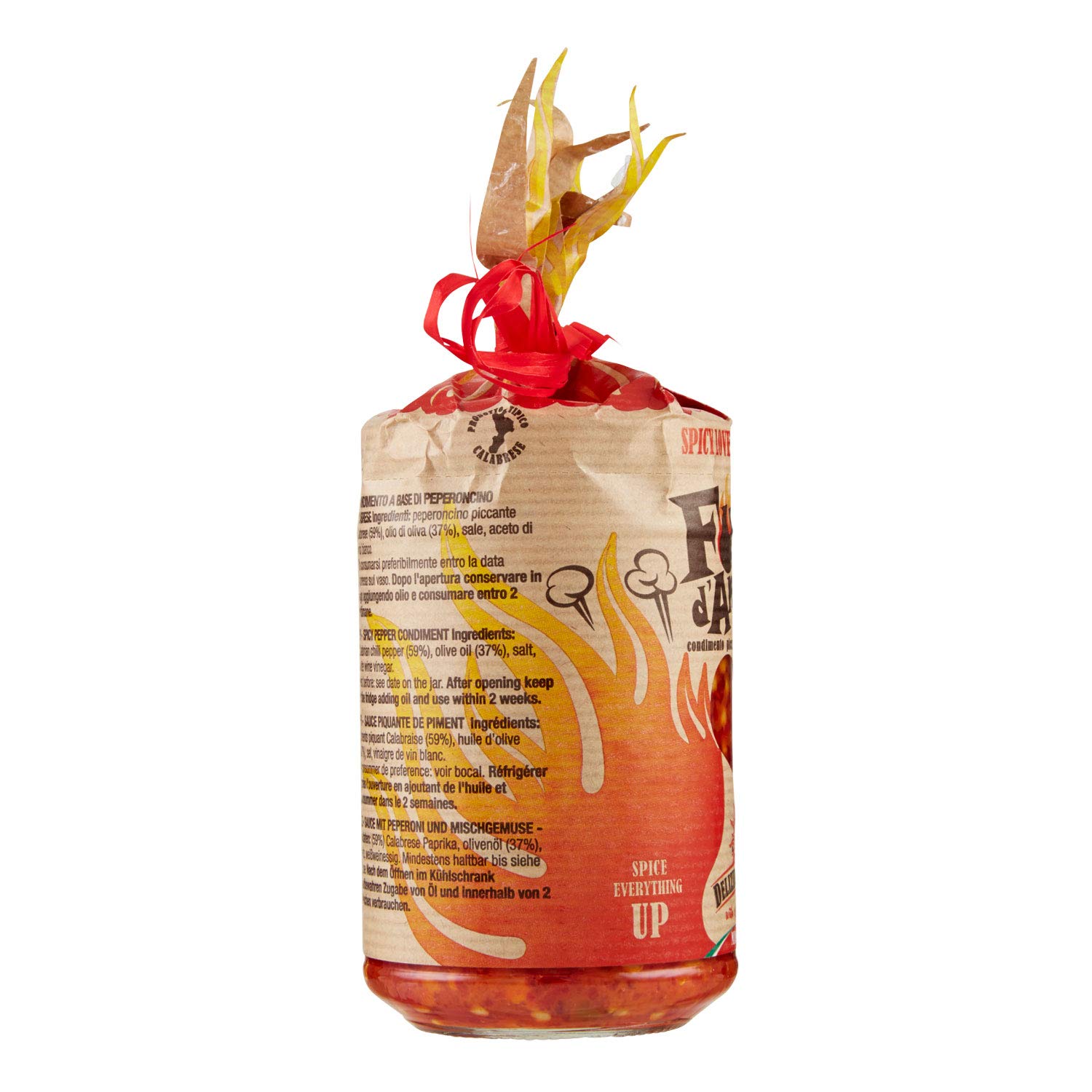 Fuoco d'Amore: Extra Hot Chili Pepper Sauce 280g - Perfect for Pizza, Pasta & Spicy Food Lovers