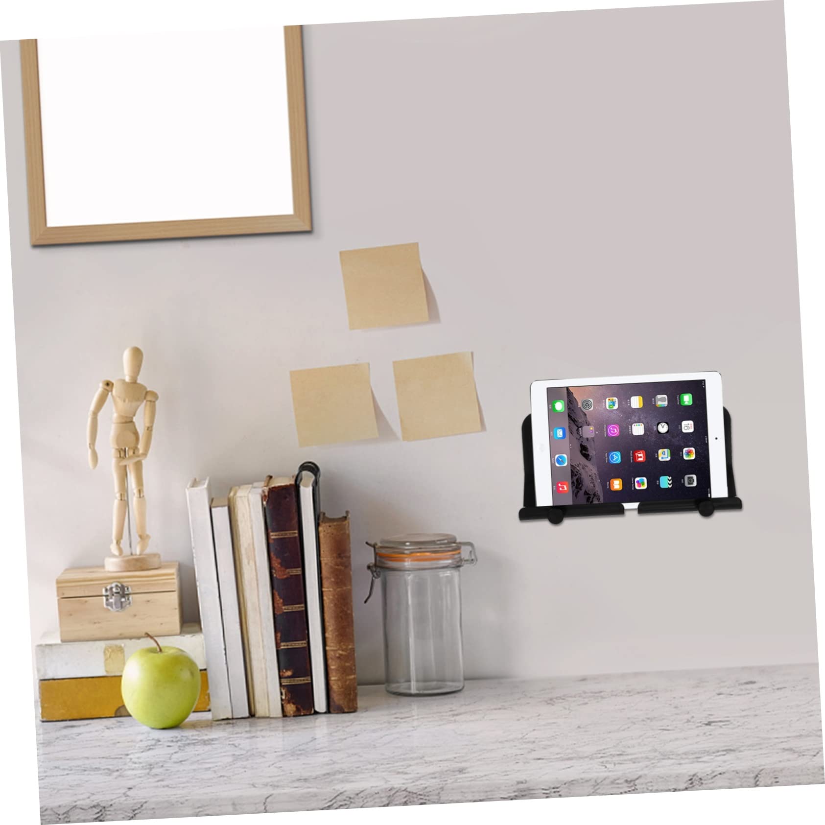 UKCOCO 6-Pack Adhesive Wall Mount Phone Holder - Universal Smartphone Bracket, ABS Plastic Phone Storage Rack for Home, Office, Kitchen & Bathroom Organization