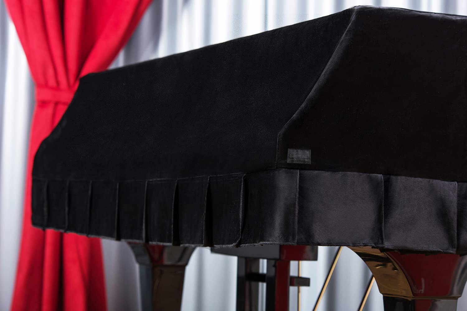 Yamaha Grand Piano Cover - Waterproof & Dustproof Velvet Keyboard Cover for 6’7” Yamaha C5 Piano (Charcoal Black) - Perfect for Home, Studio & Stage Protection