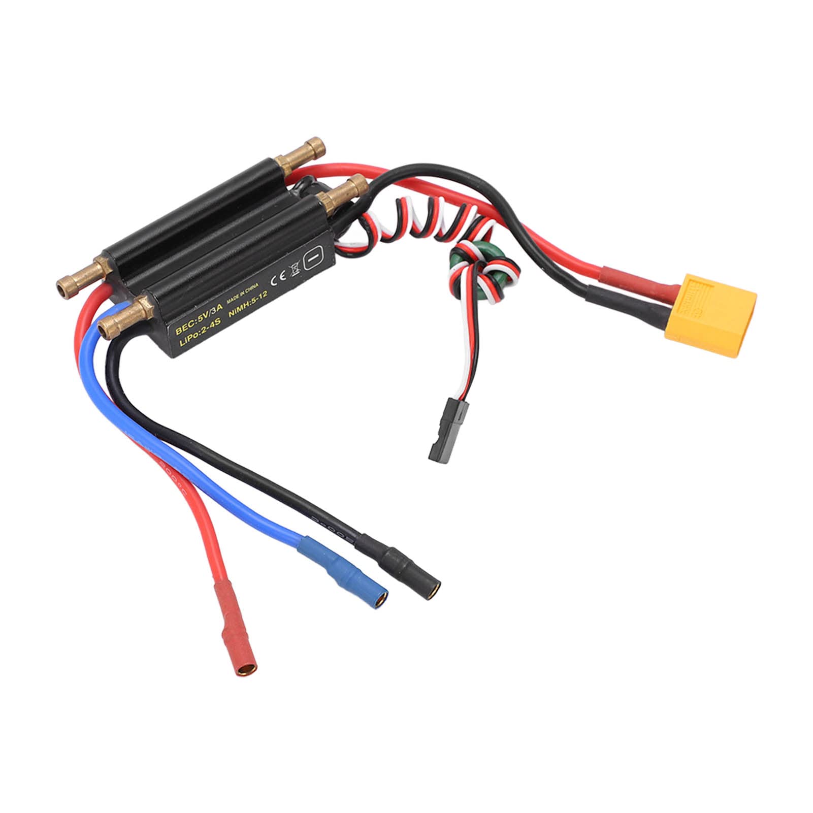 Waterproof RC Boat ESC with XT60 Connector - High Power Anti-Jamming Electronic Speed Controller for 450mm RC Boats | Perfect for Hobbyists & Racing Enthusiasts