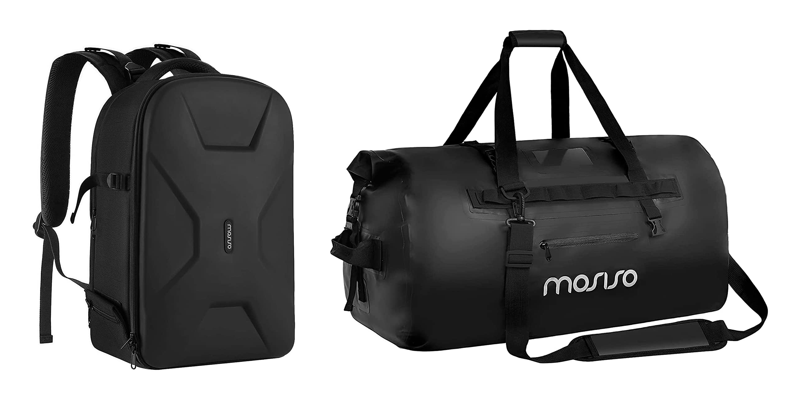 MOSISO 60L Waterproof Camera Backpack & Travel Duffel Bag - 15-16 Inch Hardshell Laptop Compartment, Tripod Holder - Compatible with Canon/Nikon/Sony DSLR Cameras (Black) - Perfect for Outdoor Photography, Hiking & Air Travel