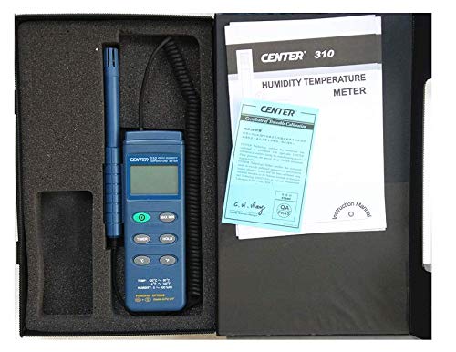 CENTER-310 Digital Portable Humidity & Temperature Tester with Triple Display and PC Interface - Monitor Indoor/Outdoor Climate for Home, Lab, and Industrial Use