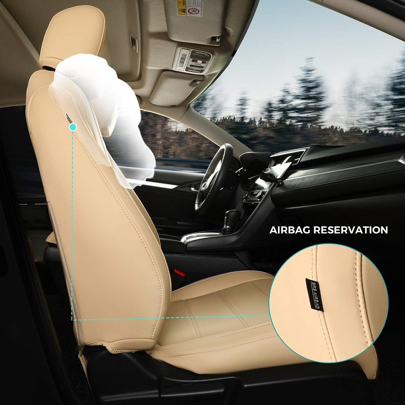 Premium Honda Civic Seat Covers 2016-2021 Model - Waterproof & Custom Fit Car Accessories for Comfort & Protection - Perfect for Daily Commute, Road Trips & Family Use