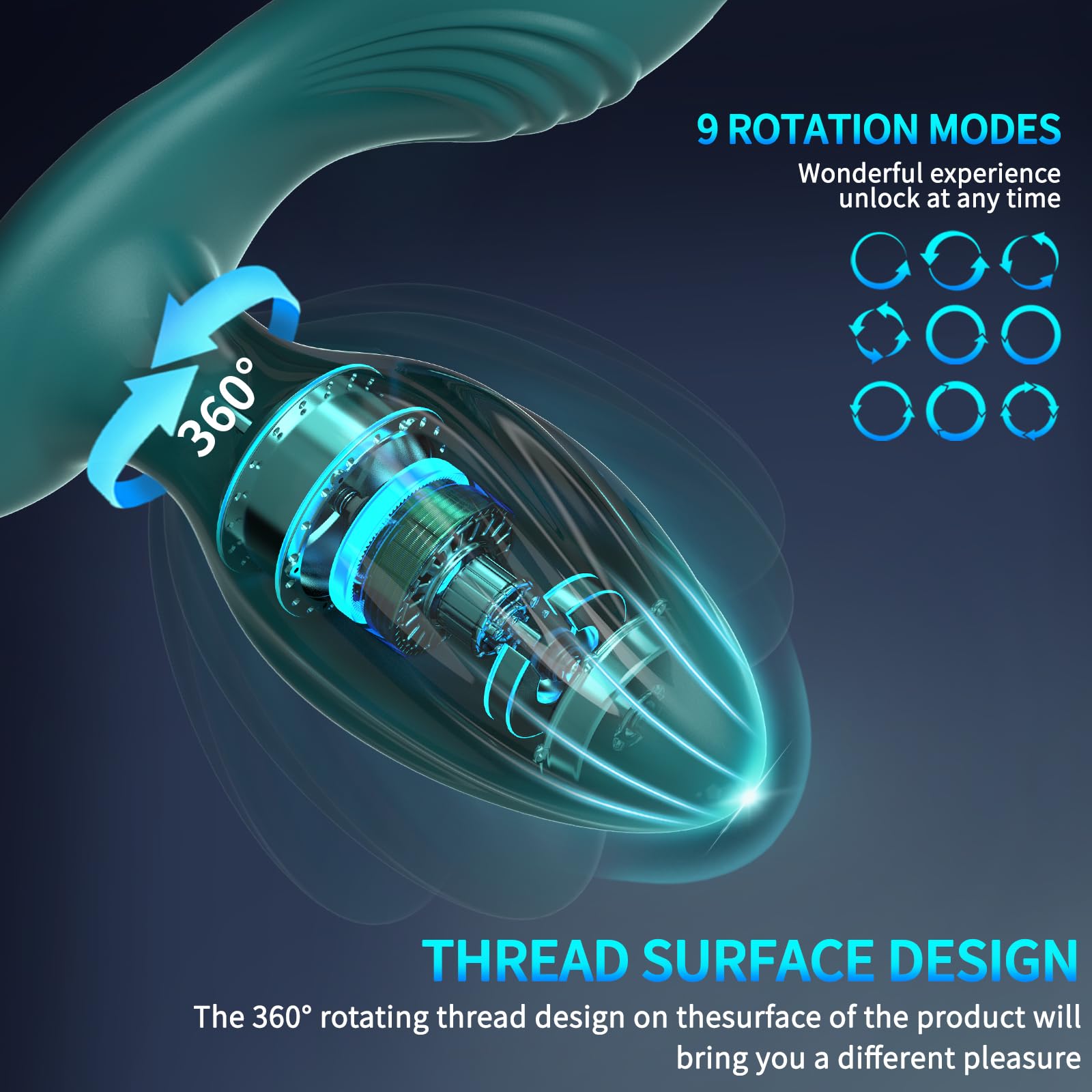 **Remote Control Vibrating Anal Plug & Penis Ring - 9 Powerful Vibration Modes, App-Controlled Prostate Massager for Men & Couples - Perfect for Solo Play, Couples Fun & BDSM Exploration**