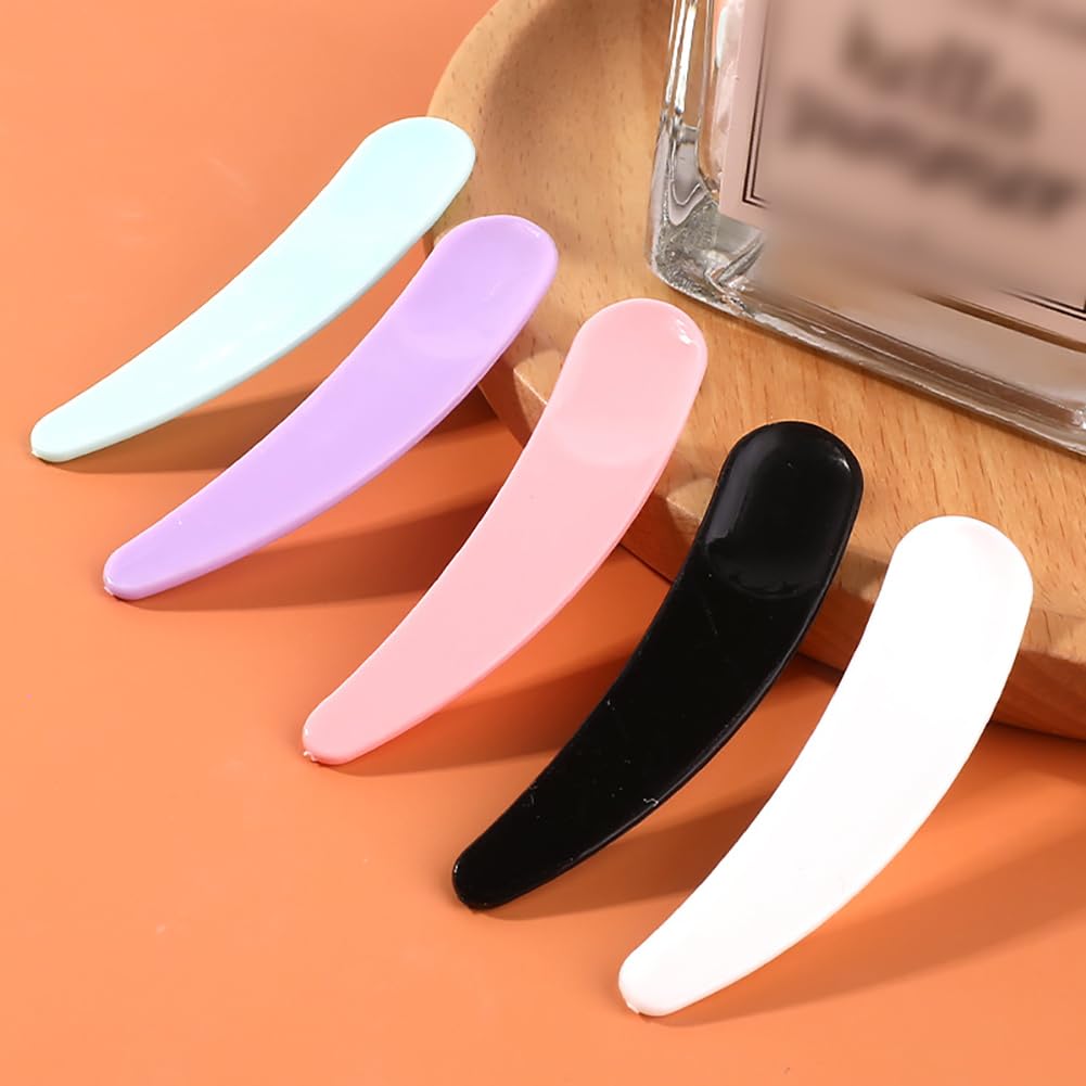 GSHLLO 300 Pcs Mini Plastic Makeup Spatulas - Small Cosmetic Scoops for Face Cream, Mask & Lotion Application - Perfect for Mixing, Sampling & Skincare Routine - Ideal for DIY Beauty, Salon Use & Travel