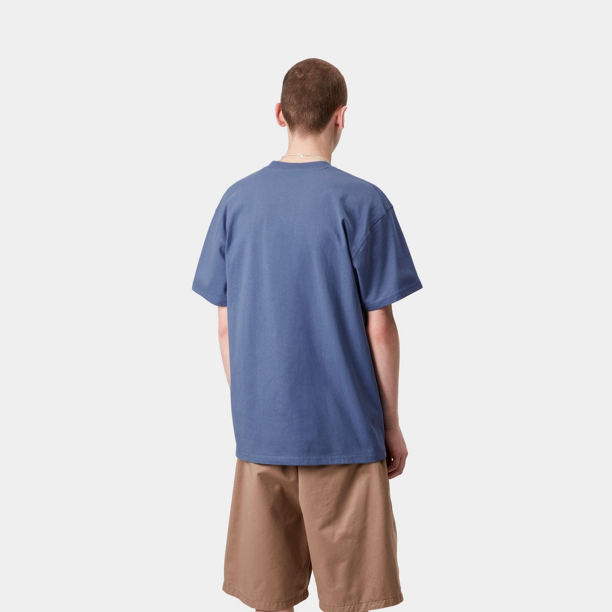 American Script T-Shirt | Blue Iris Color | Casual Wear for Men & Women | Perfect for Everyday Outfits, Street Style & Relaxed Looks