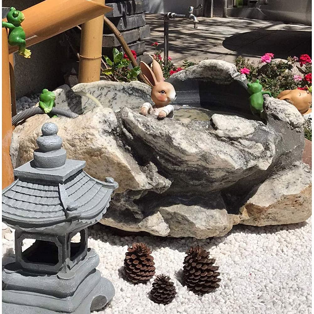 Solar Powered LED Pagoda Stupa Lantern - 16.2 Inch Waterproof Japanese Style Outdoor Garden Statue & Sculpture | Perfect for Zen Gardens, Patio Decor, and Landscape Lighting