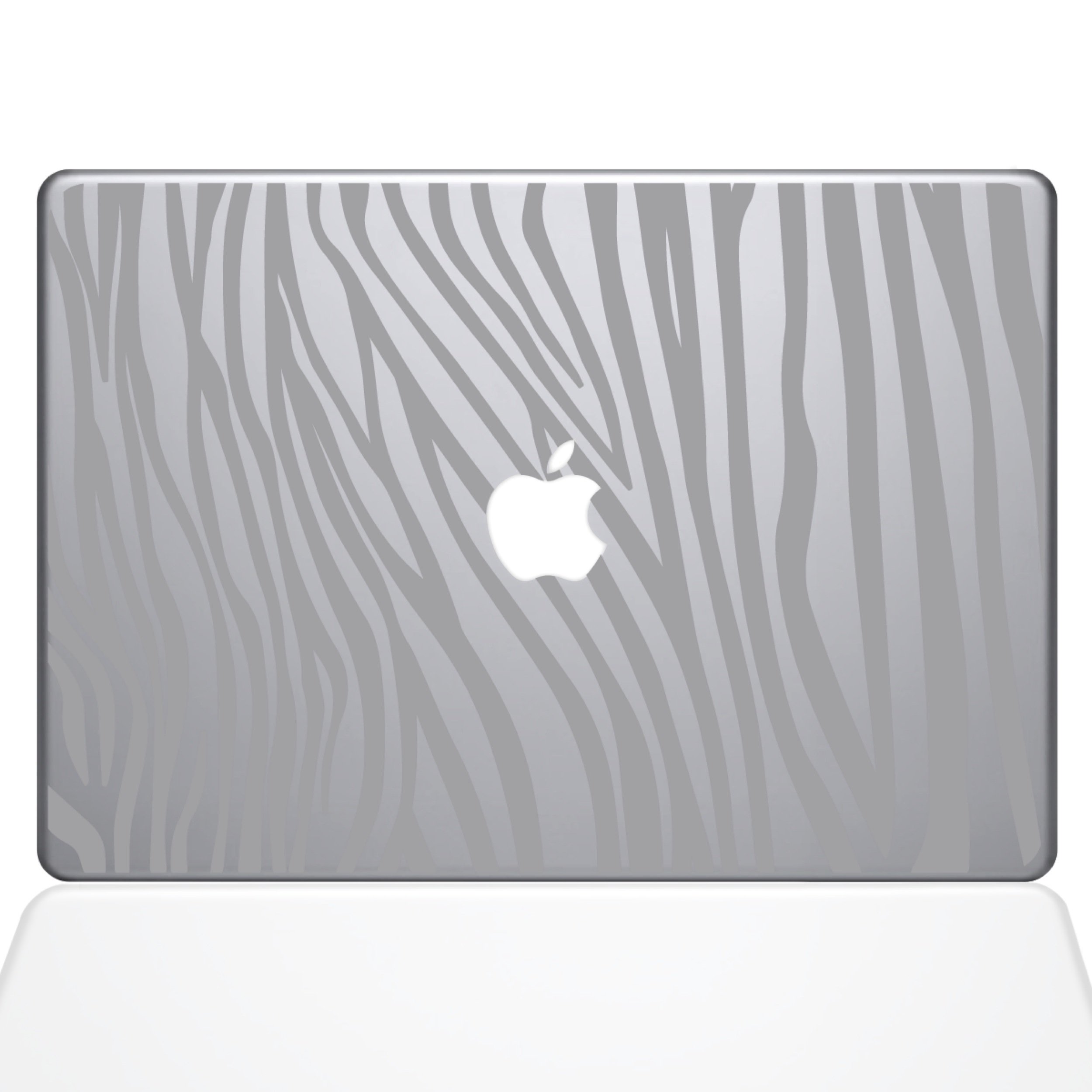 The Decal Guru 2046-MAC-15P-S Silver Zebra Stripes Vinyl Sticker for 15