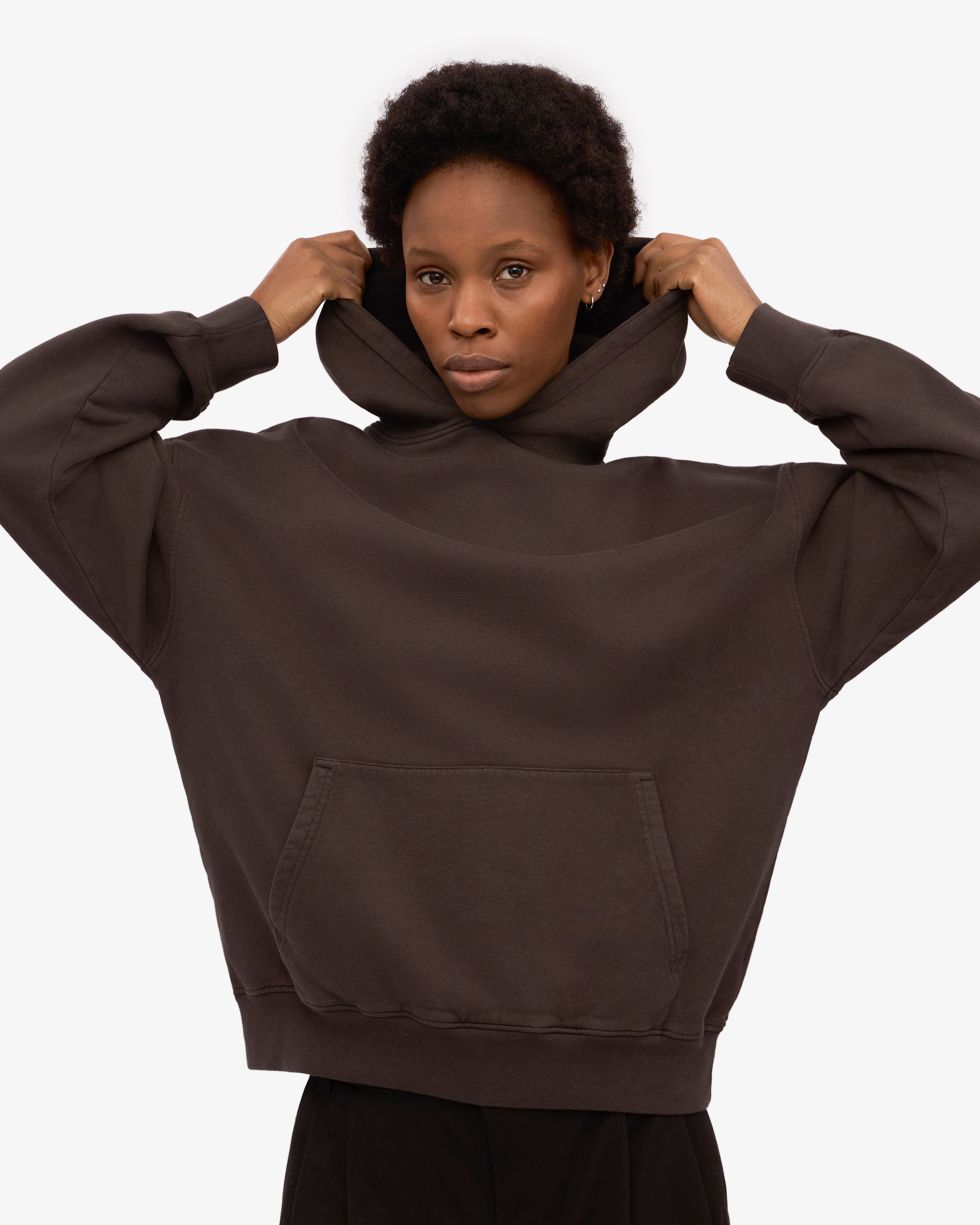 Organic Oversized Hoodie - Coffee Brown | Soft & Comfortable Pullover Sweatshirt for Men & Women | Perfect for Casual Wear, Lounging & Outdoor Activities