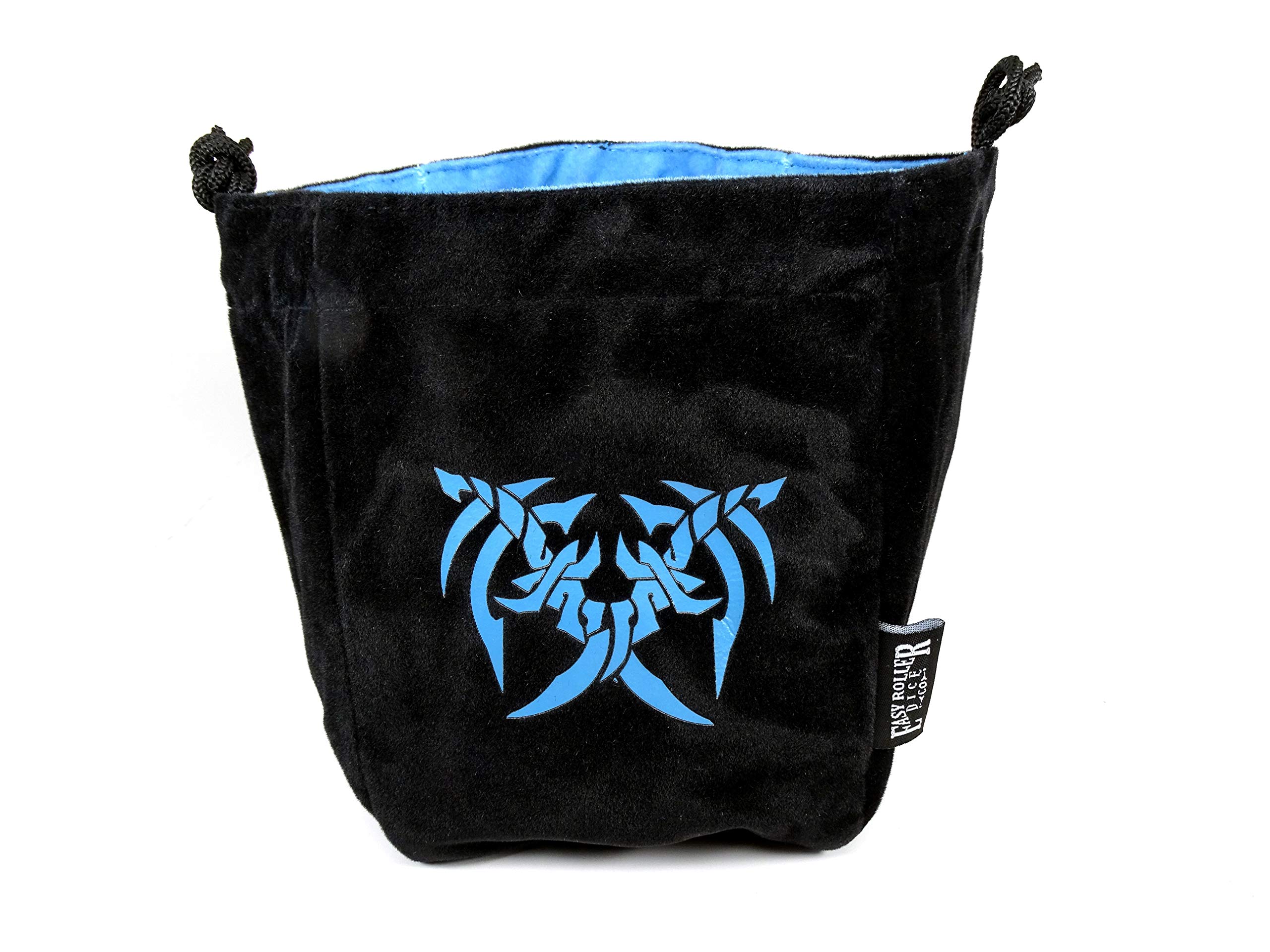Reversible Large Microfiber Dice Bag for D&D - Self Standing Pouch Holds 250+ Polyhedral Dice with Drawstring Closure - Assassin's Blades Design - Perfect for Tabletop RPG Games & Dice Storage