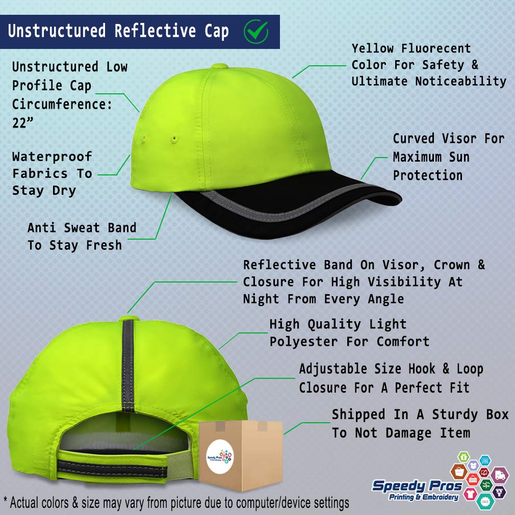 Custom Reflective Running Hat with Logo Embroidery - High Visibility Safety Cap for Jogging & Night Cycling - Durable Polyester Maintenance Tools Included