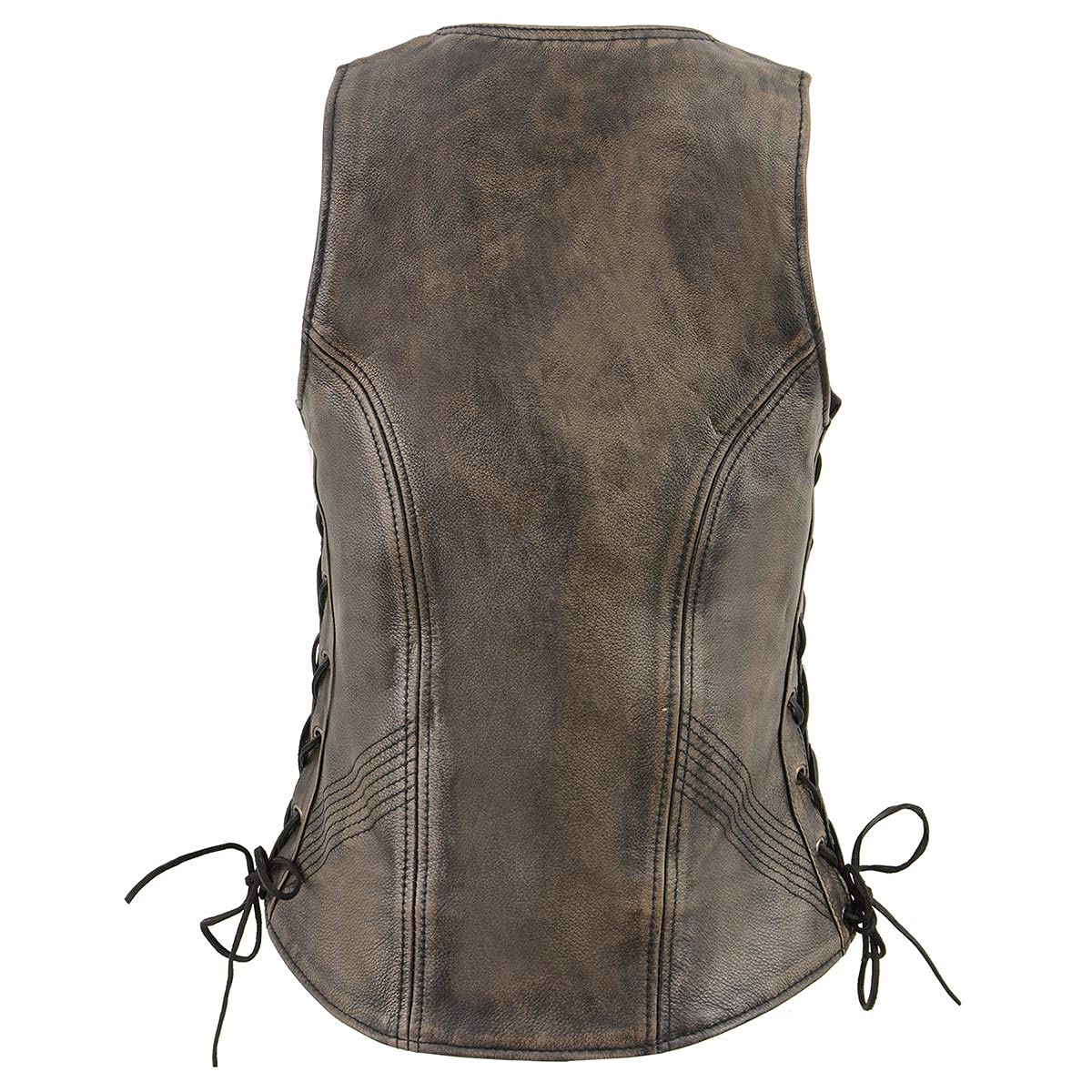 Milwaukee Women's Side Lace Vest with Stitch Detailing - Fashionable Layering Piece for Casual Outfits & Office Wear