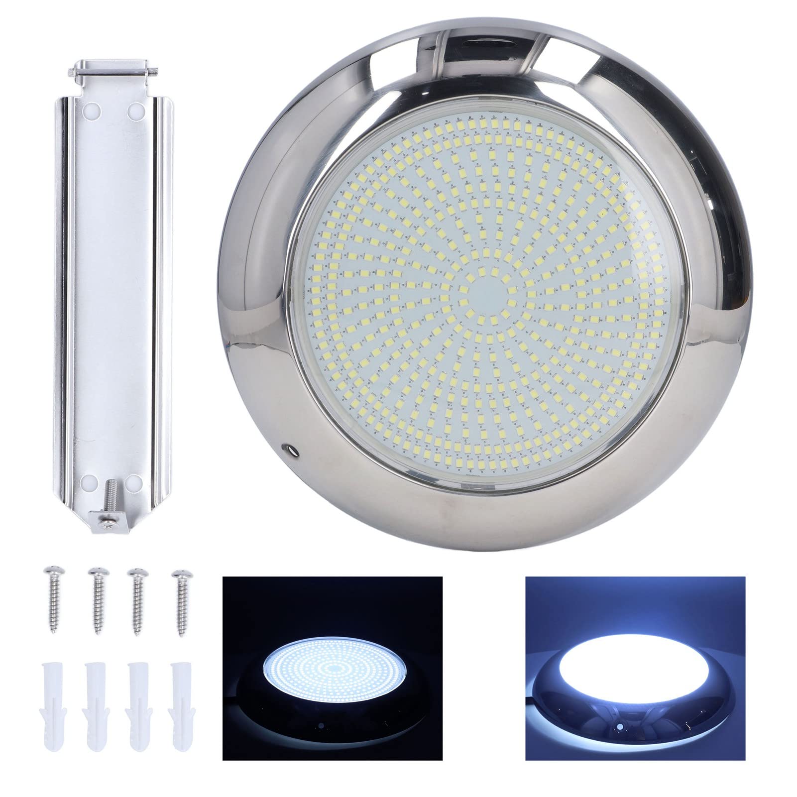 LED Pond Lights, LED Underwater Lights Stainless Steel IP68 Waterproof with 468 Light Chips - Perfect for Swimming Pools, Fountains, and Garden Ponds