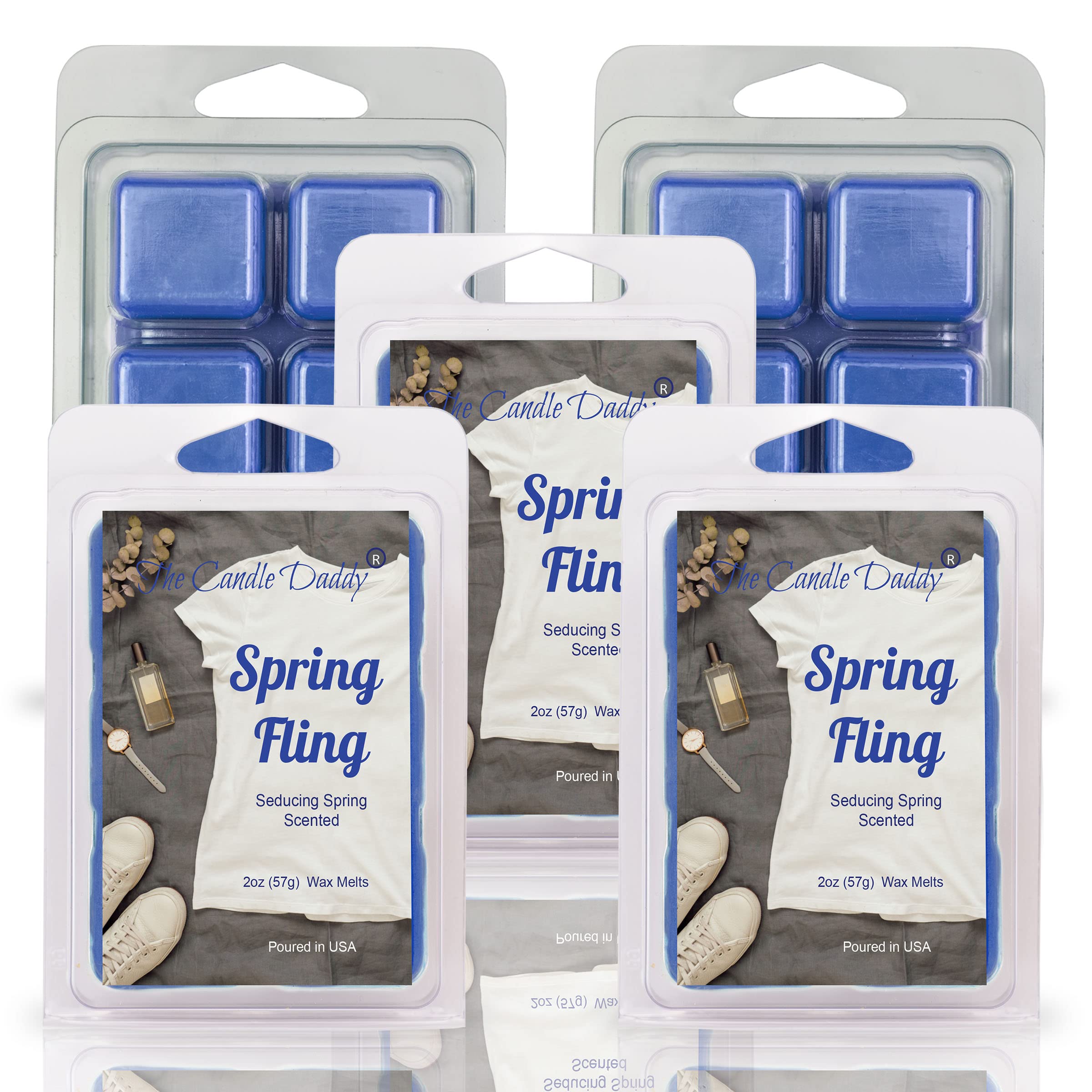 Spring Fling Scented Wax Melts - 6 Pack Aromatherapy Soy Wax Cubes (2oz) for Home, Office & Relaxation - Floral Spring Fragrance for Wax Warmers & Diffusers