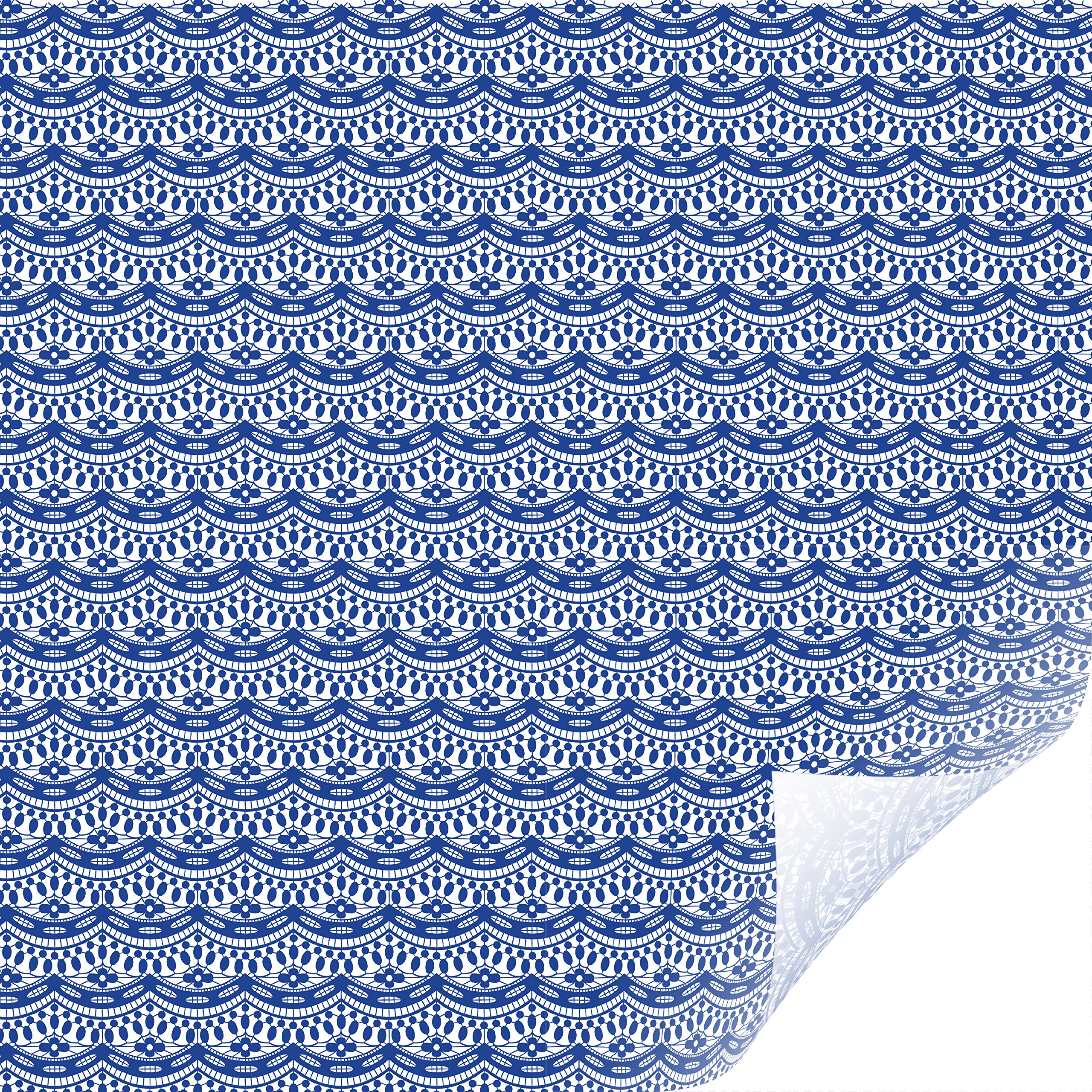 Cricut Filigree Blue Iron-On Vinyl for DIY Crafts - Perfect for T-Shirts, Tote Bags & Home Decor Projects
