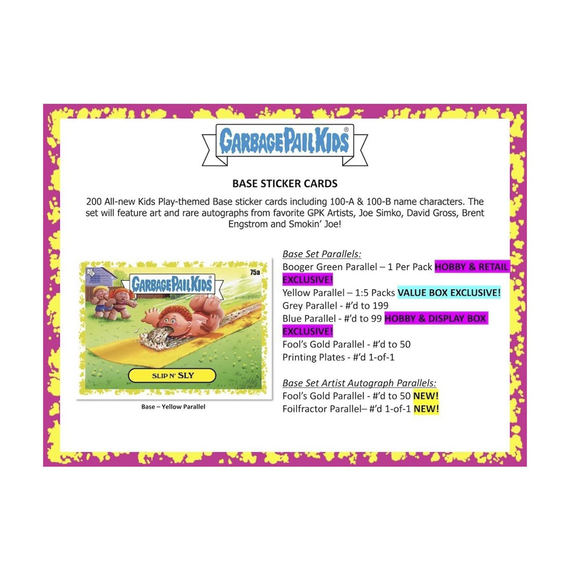 Topps 2024 Garbage Pail Kids Series 1 Trading Cards Value Box - 100+ Collectible Cards for Kids & Adults - Perfect for Birthday Gifts, Collecting, and Trading with Friends