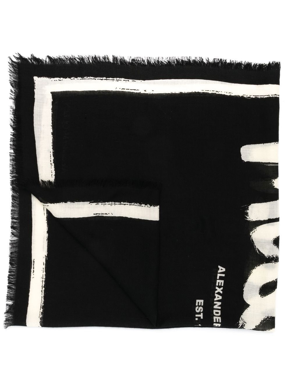 Alexander McQueen Black Scarf - Luxury Cashmere Wrap for Women, Perfect for Winter Fashion & Gift Giving