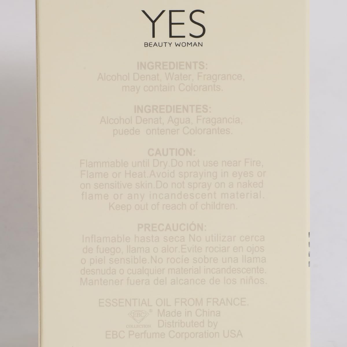 Yes Beauty Women's Eau De Parfum Spray - Long Lasting Floral Fragrance Perfume for Women - 3.4 fl.oz - Perfect for Date Night, Office & Special Occasions