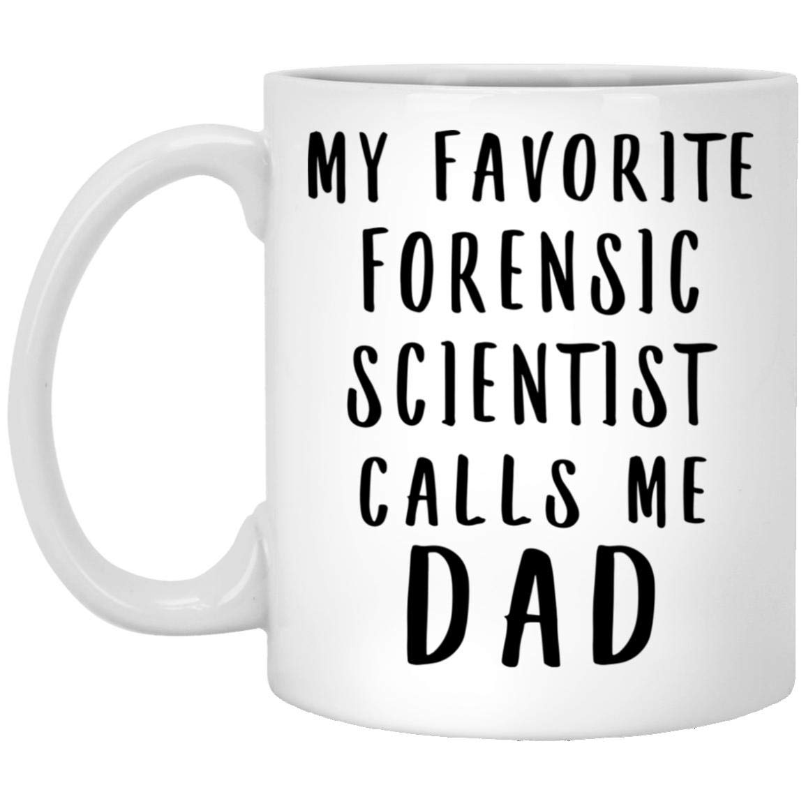 Forensic Scientist Dad Gifts - 11 Oz White Coffee Mug for Father's Day & Christmas 2024 - Perfect for Office Use, Home Brewing & Gift Giving