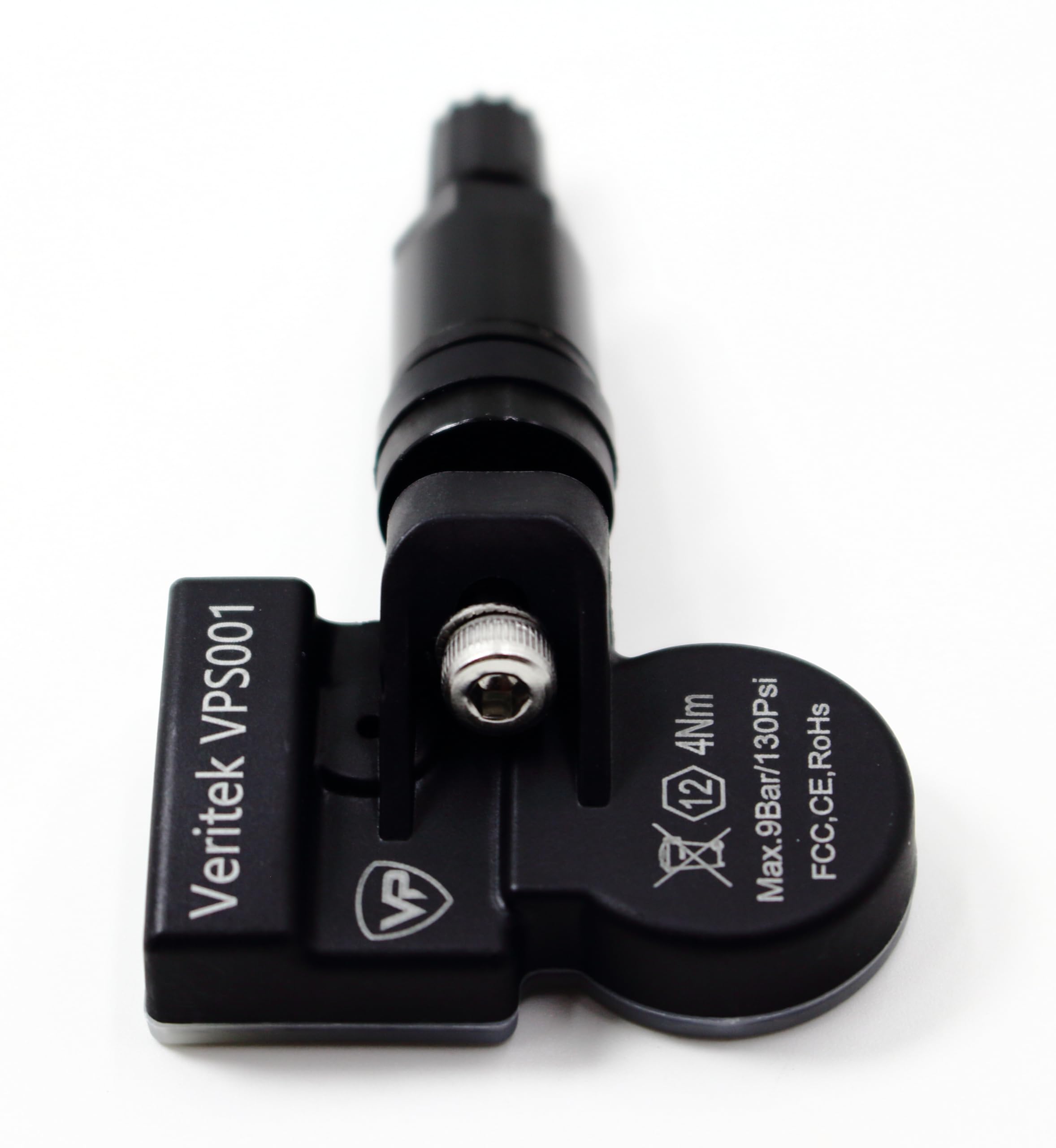 4 Pack Veritek VPS001 433MHz TPMS Sensors for Chrysler Dodge Jeep - Replaces 68313387AB 68313387AA 68252493AB - Black Aluminum Valve Stems - Perfect for Tire Pressure Monitoring & Vehicle Maintenance