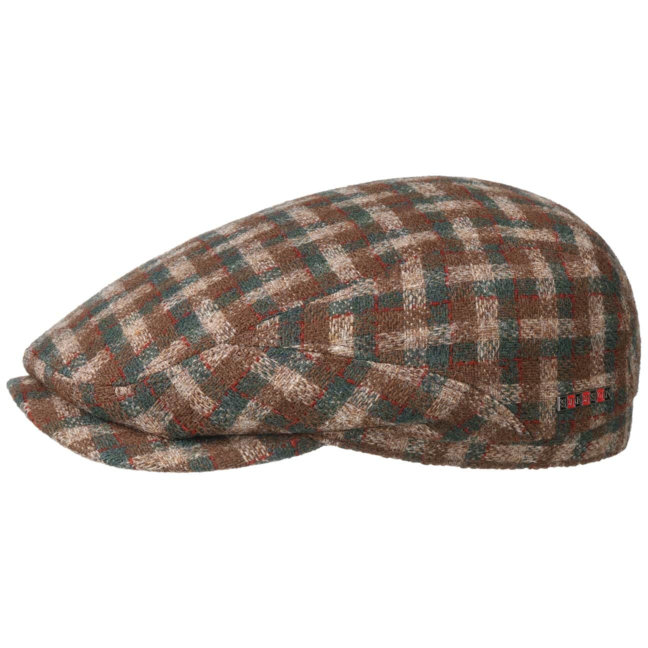 Stetson Belfast Woolrich Flat Cap for Men - 100% Wool, Made in USA - Classic Vintage Style Hat for Casual Wear, Outdoor Activities & Travel