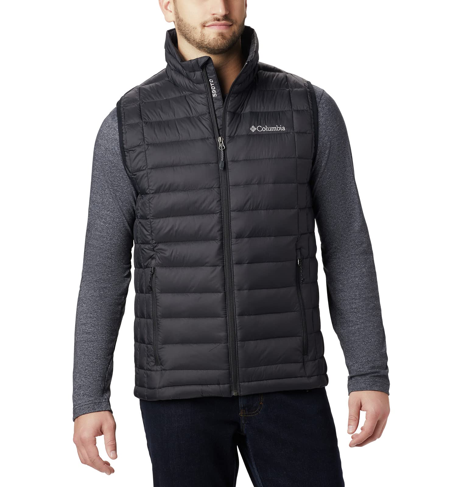 Columbia Men’s Voodoo Falls 590 TurboDown Vest - Lightweight Insulated Puffer Vest for Outdoor Activities, Hiking & Cold Weather Layering
