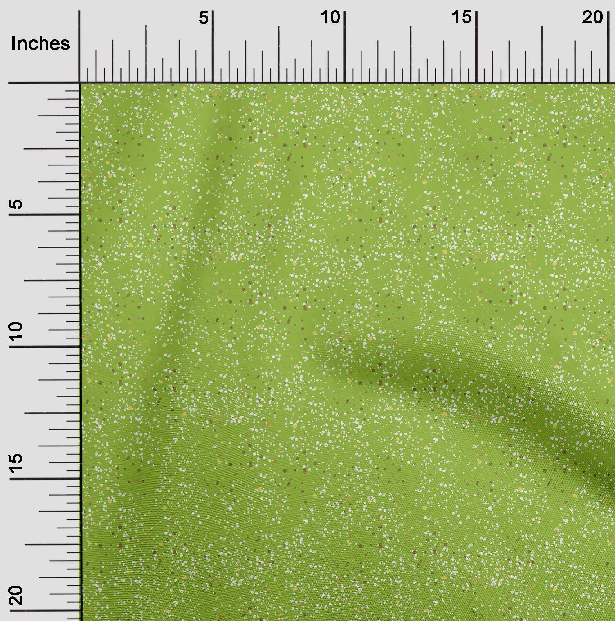 oneOone Polyester Spandex Green Dot Printed Fabric - 56 Inch Wide Sewing Material for DIY Crafts, Apparel & Home Decor | Premium Stretch Fabric by The Yard