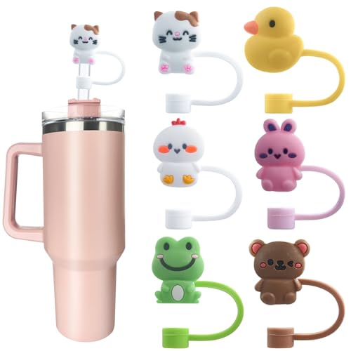 6 PCS 10MM Cute Straw Covers
