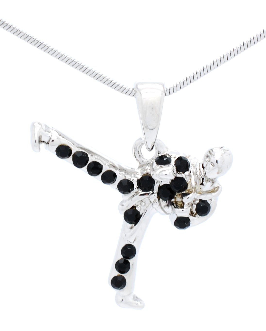 Violet Victoria Karate Necklace with Crystals - Perfect for Martial Arts & Taekwondo Training