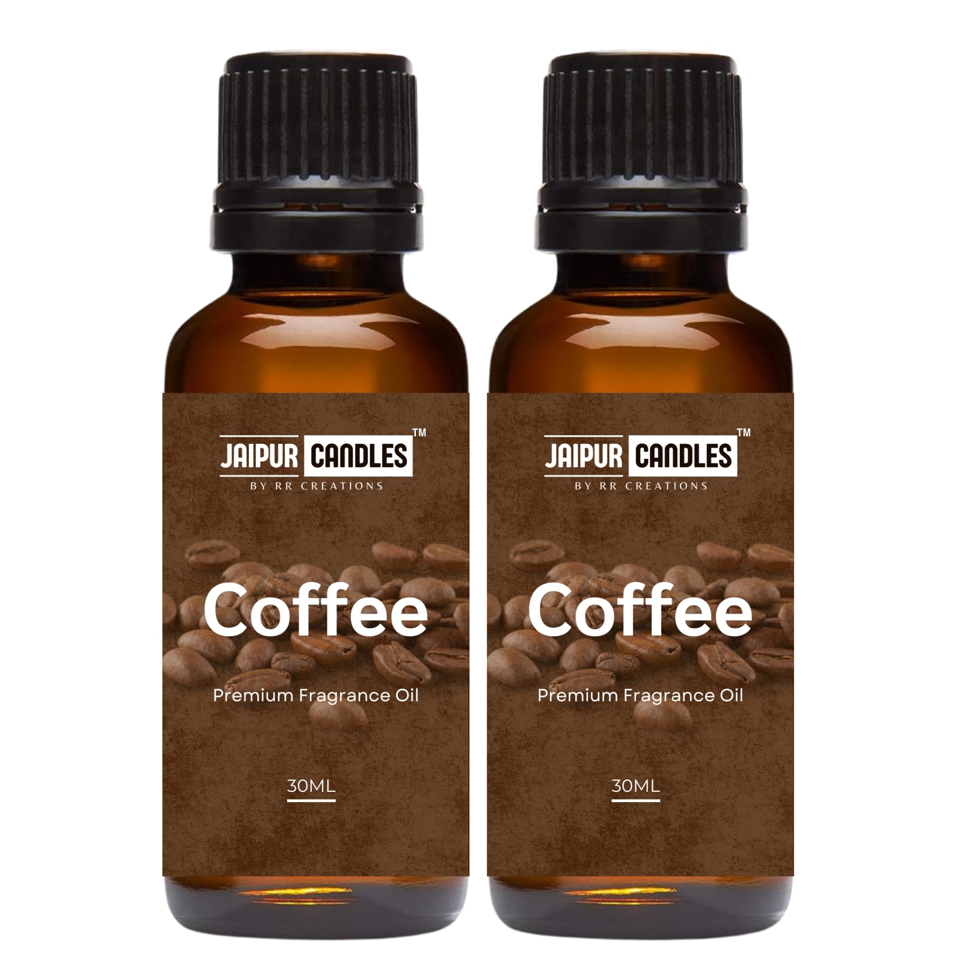 Premium Jaipur Candles Fragrance Oil - 60ml Aromatherapy Essential Oil for Home, Diffusers, Candles & Soap Making | Relaxing Coffee Scent for Spa, Yoga & Stress Relief