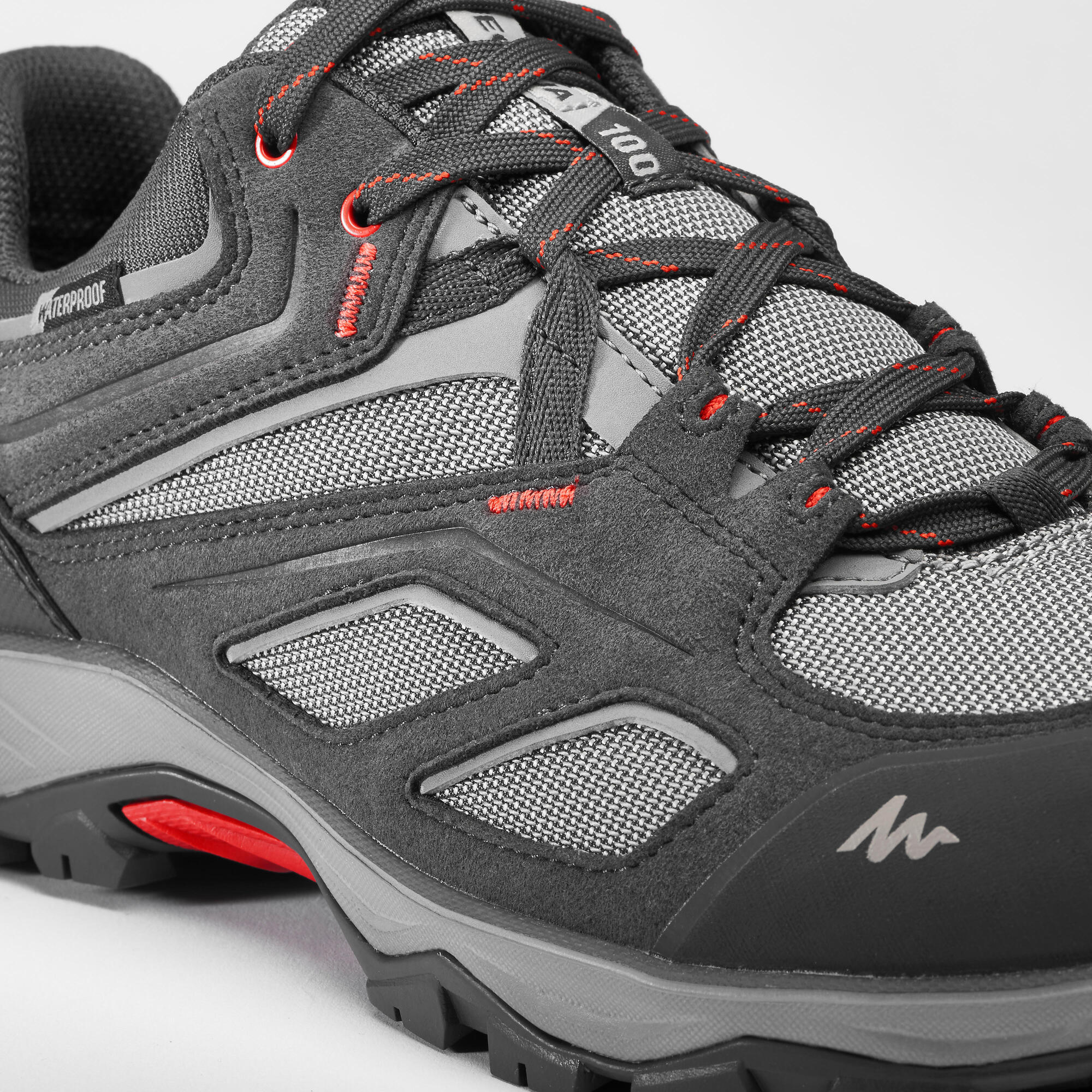 Quechua Men's MH100 Waterproof Hiking Shoes - Lightweight Outdoor Trekking Boots for Trail Running & Mountain Climbing - Perfect for Hiking, Camping & Backpacking Adventures