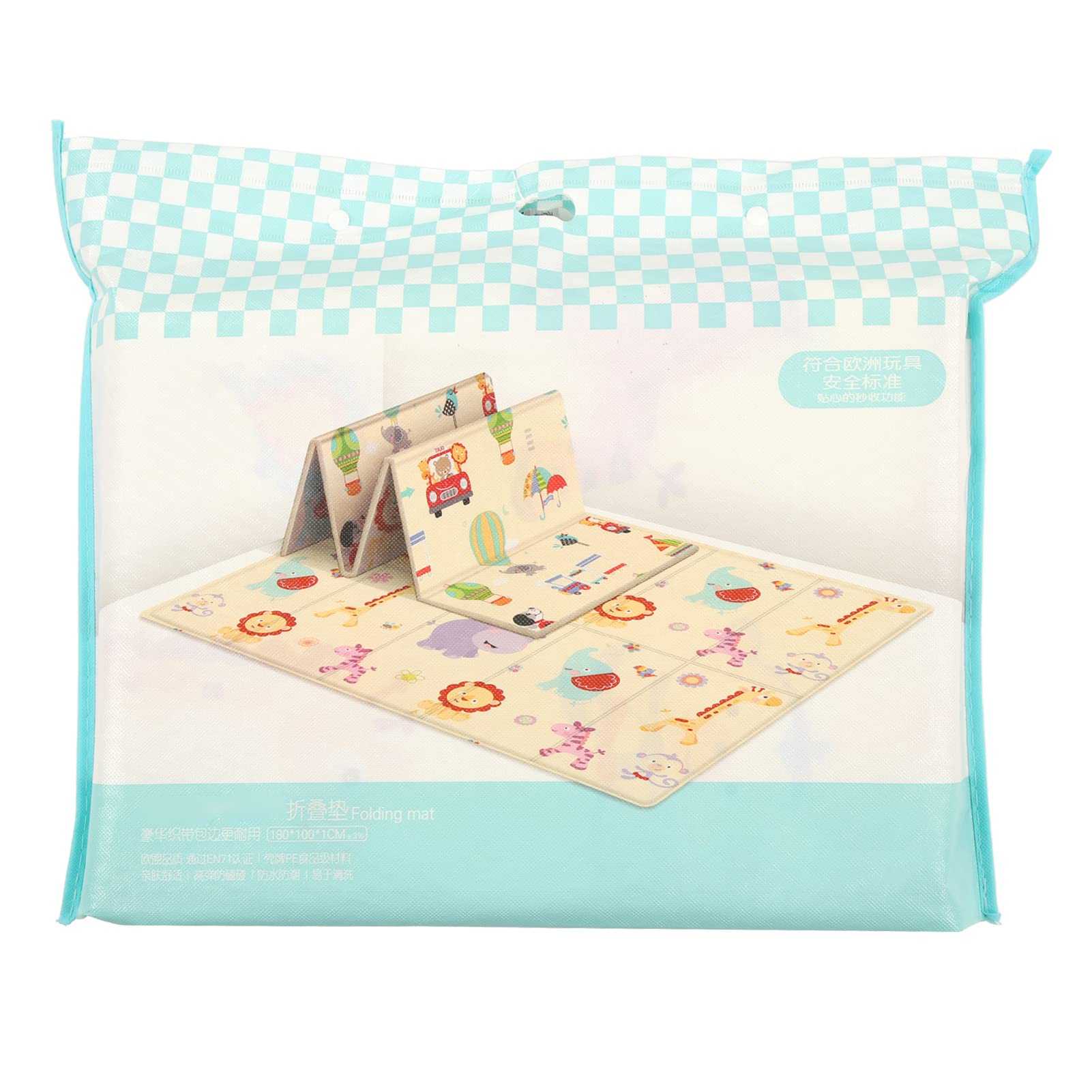 **Foldable Baby Play Mat - Extra Large Waterproof Crawling Mat for Toddlers & Infants - Non-Toxic, Odorless & Dirt-Resistant Activity Playmat for Home, Nursery & Daycare Use**    *(Use Cases: Perfect for playtime, tummy time, crawling practice, and safe floor activities at home, daycare, or outdoor adventures!)*