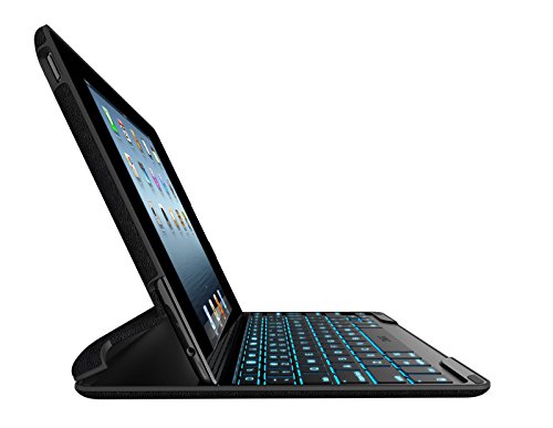 ZAGG PROfolio+ Ultra Thin Bluetooth Keyboard Case for iPad 2/3/4 - Slim Protective Cover with Backlit Keys | Perfect for Work, Travel & Home Office Use