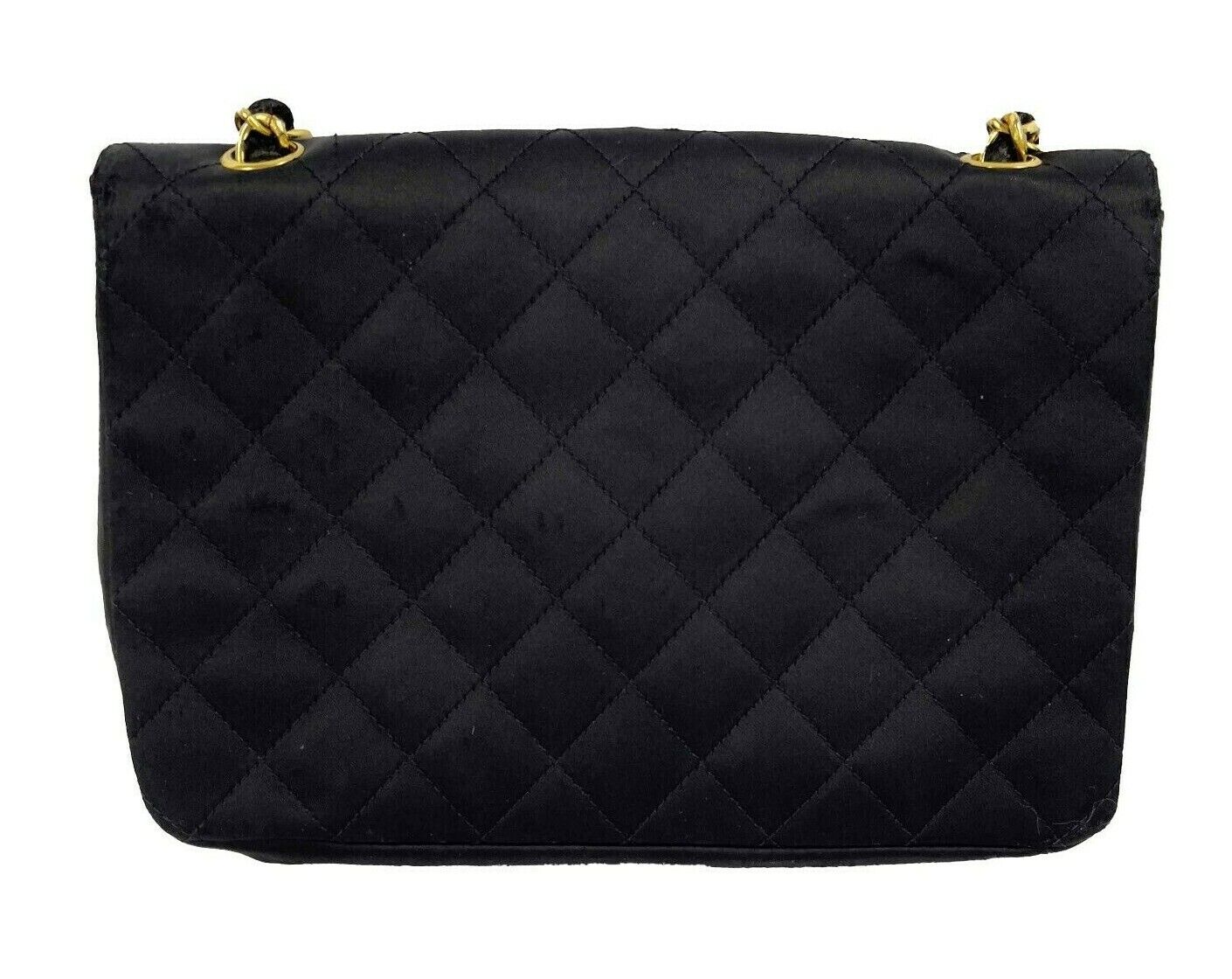 Vintage CHANEL Gripoix Satin Crossbody Bag 1980s - Black & Gold Tone | Luxury Retro Shoulder Purse for Women, Evening Parties & Special Occasions