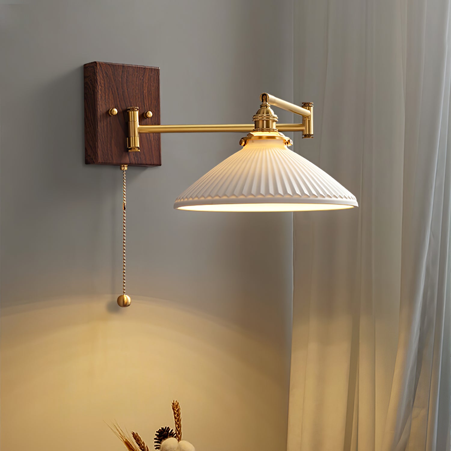 Modern Ceramic Geometric Wall Lamp - Minimalist Home Decor for Living Room, Bedroom & Office - Stylish Ambient Lighting for Indoor Spaces