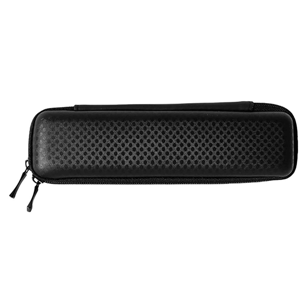 1 Pc Double Zipper EVA Pen Pouch - Multipurpose Stationery Pencil Case Organizer (Black) for School, Office & Travel Supplies Storage