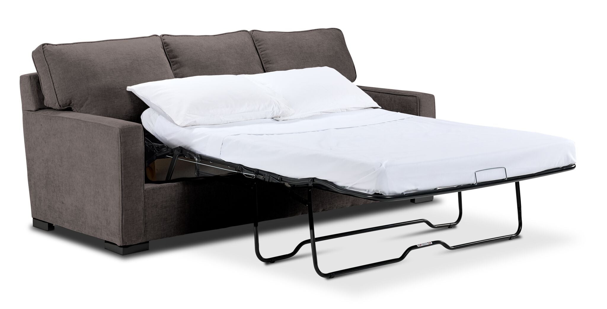 Charlotte Full Sofa Bed in Pewter - Convertible Sleeper Sofa for Small Spaces, Guest Room & Apartment Living