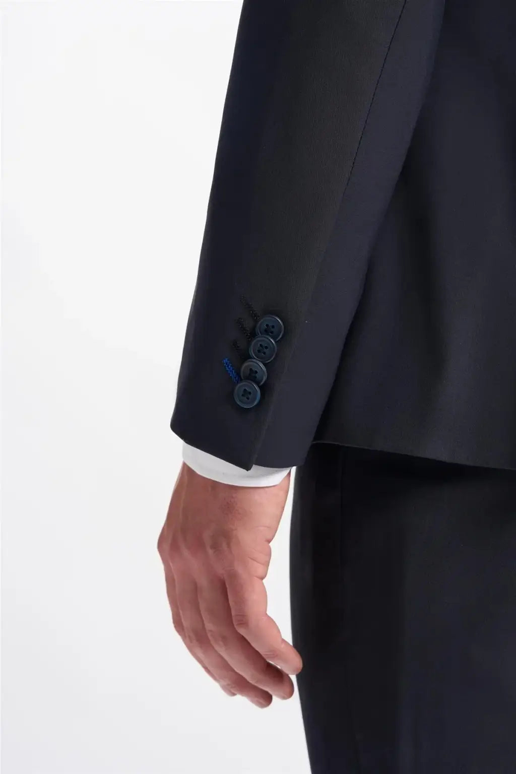 Cavani Bond Midnight Navy Double Breasted Blazer for Men | Premium Wool Formal Jacket | Perfect for Business Meetings, Weddings & Evening Events