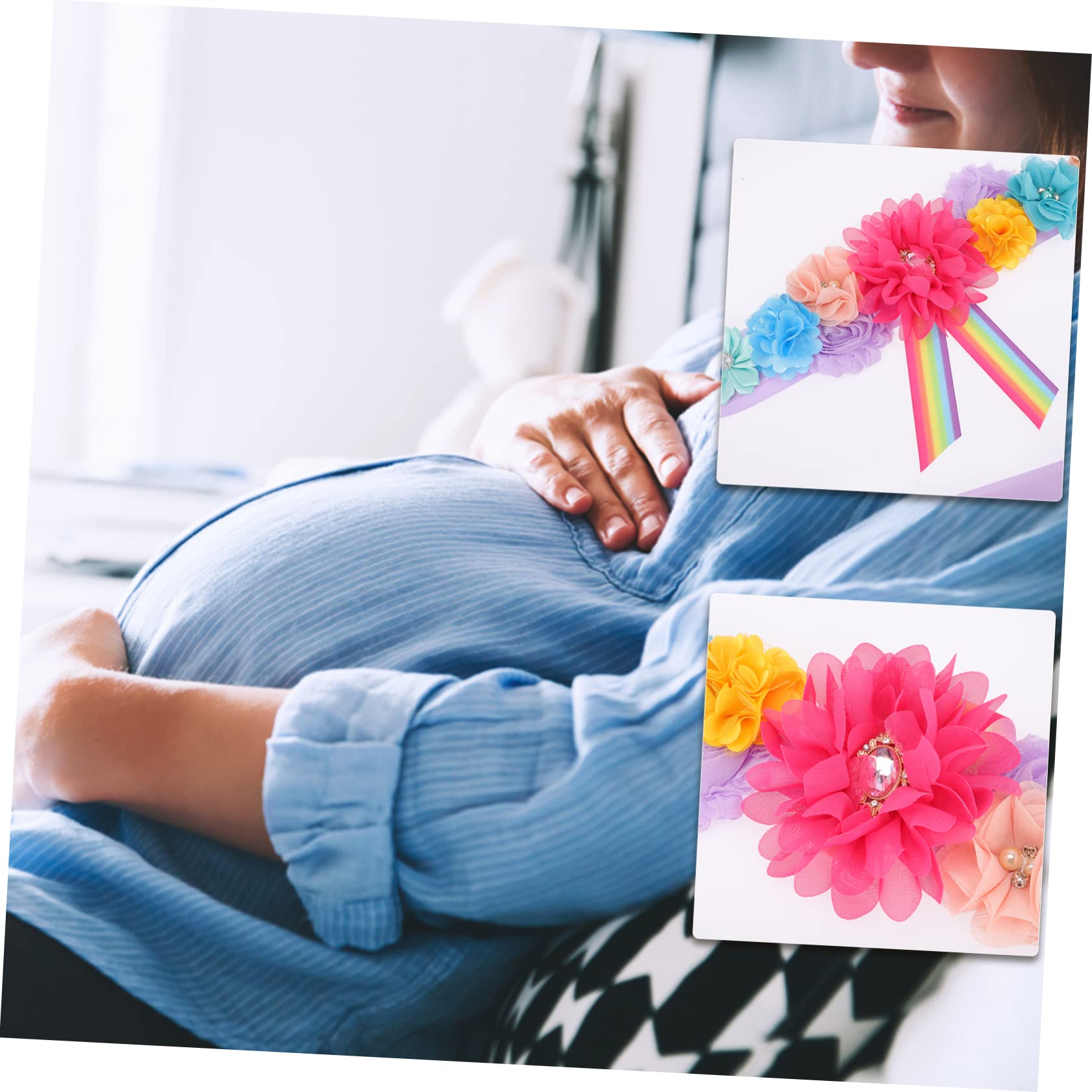 UPKOCH 5-Pack Maternity Belts & Shower Kit - Adjustable Pregnancy Support Sash, Baby Shower Party Favors for Mom-to-Be - Perfect for Maternity Photos, Baby Showers & Gender Reveals