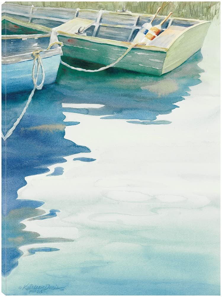 Calm Reflections Canvas Wall Art - 24x32 Inch Ready to Hang Painting by Kathleen Denis - Modern Home Decor for Living Room, Bedroom, Office & More - Perfect for Relaxing Spaces & Meditation Rooms