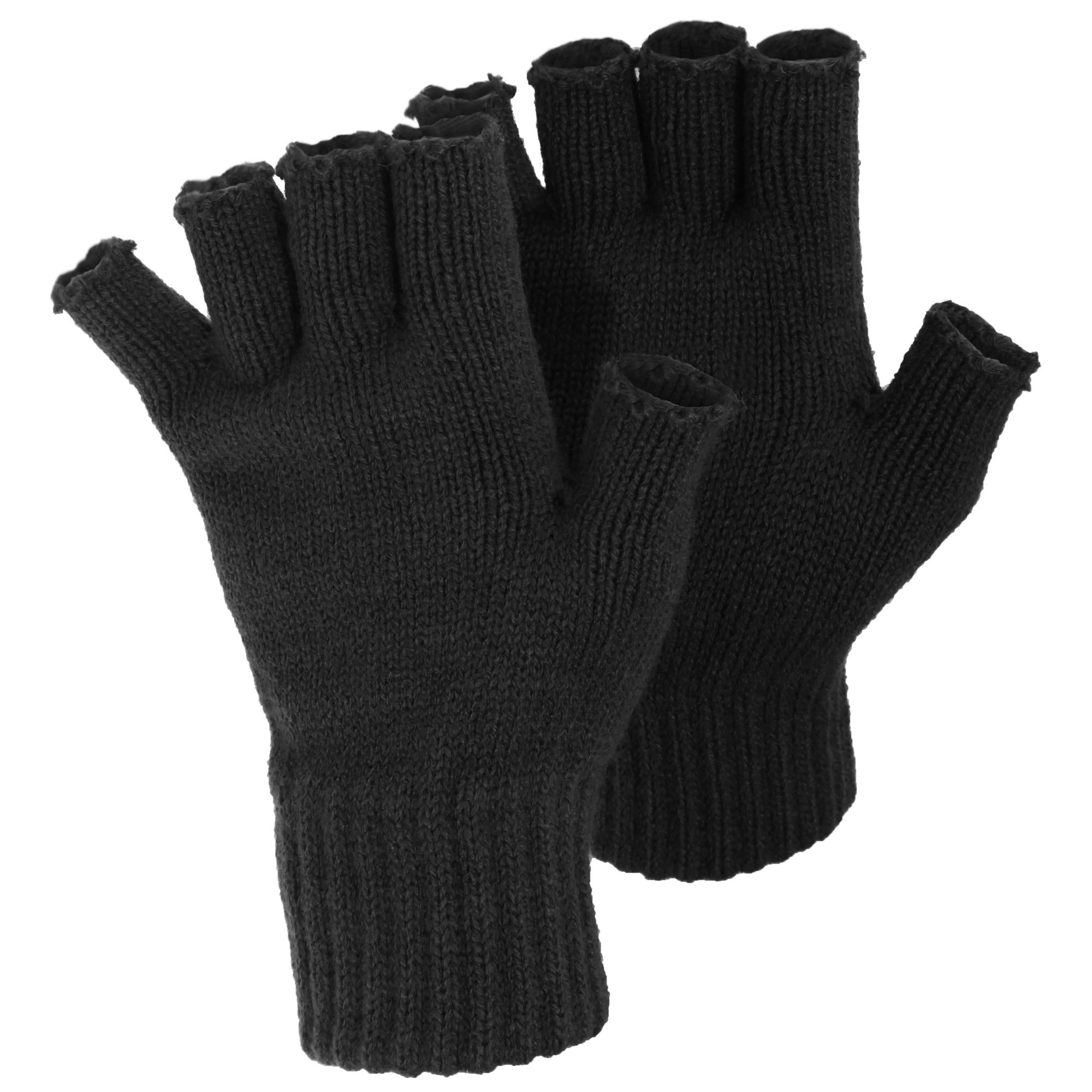 FLOSSO® Women's Fingerless Winter Gloves - One Size, Black - Perfect for Driving, Typing & Outdoor Activities in Cold Weather
