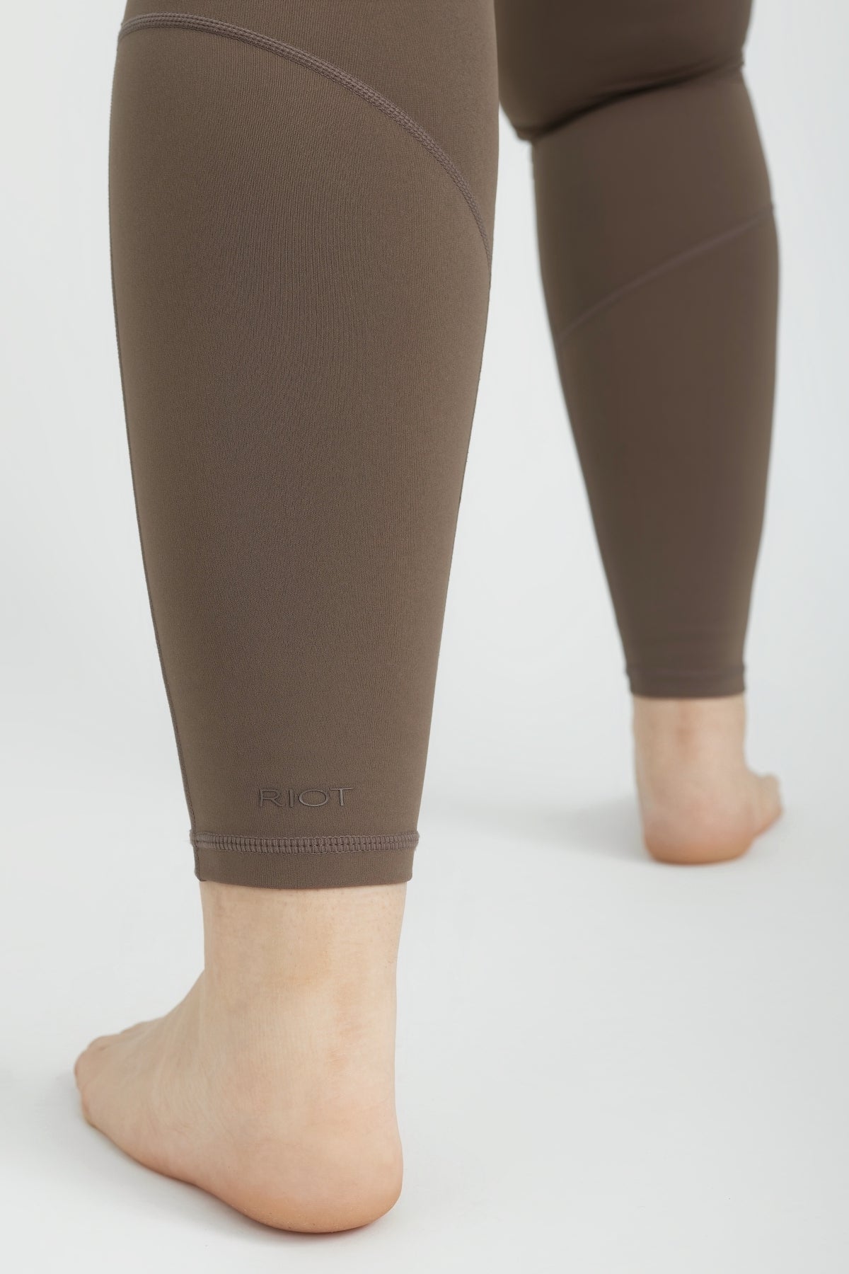 Flo Contour Legging for Women - High Waisted Tummy Control Yoga Pants in Taupe - Perfect for Workouts, Running & Lounge Wear