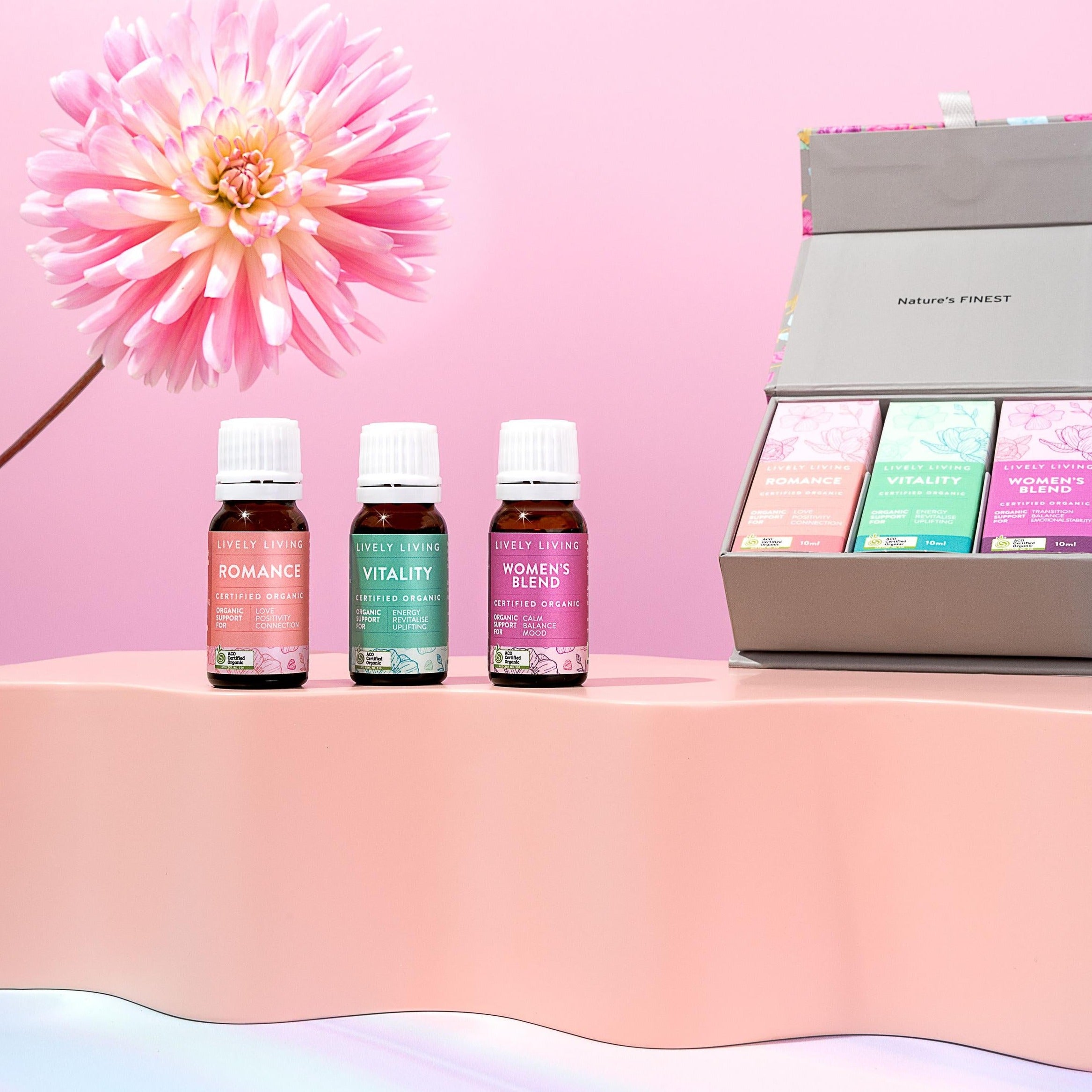Organic Essential Oils 3-Pack Set - Lavender, Peppermint & Tea Tree Oils for Aromatherapy, Diffuser & Massage | 100% Pure Therapeutic Grade | Bonus Gift Included