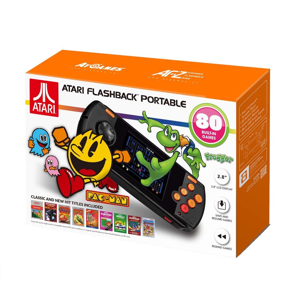 Atari Flashback Portable Gaming Console - 80 Classic Games Included (Renewed) | Retro Gaming Handheld for Adults & Kids | Perfect for Travel, Parties & Nostalgic Fun