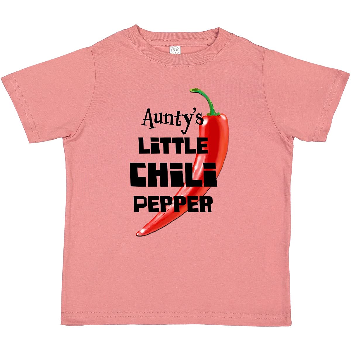 Inktastic Aunty's Little Chili Pepper Toddler T-Shirt - Cute & Comfortable Cotton Tee for Babies & Toddlers - Perfect for Family Outings, Playdates & Photo Shoots