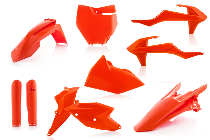 Acerbis Full Plastic Kit for KTM 125 450 SX SX-F XC-F XC (2016) - Orange | Dirt Bike Replacement Body Panels | Motocross & Off-Road Riding