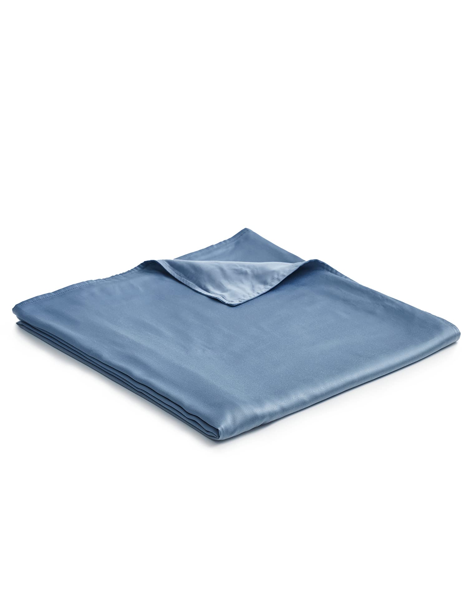 YnM Exclusive Cooling Duvet Cover for Weighted Blankets - 16 Ties, Breathable & Temperature Regulating (Blue Grey, 88x104 Inches) - Perfect for Hot Sleepers & Summer Nights