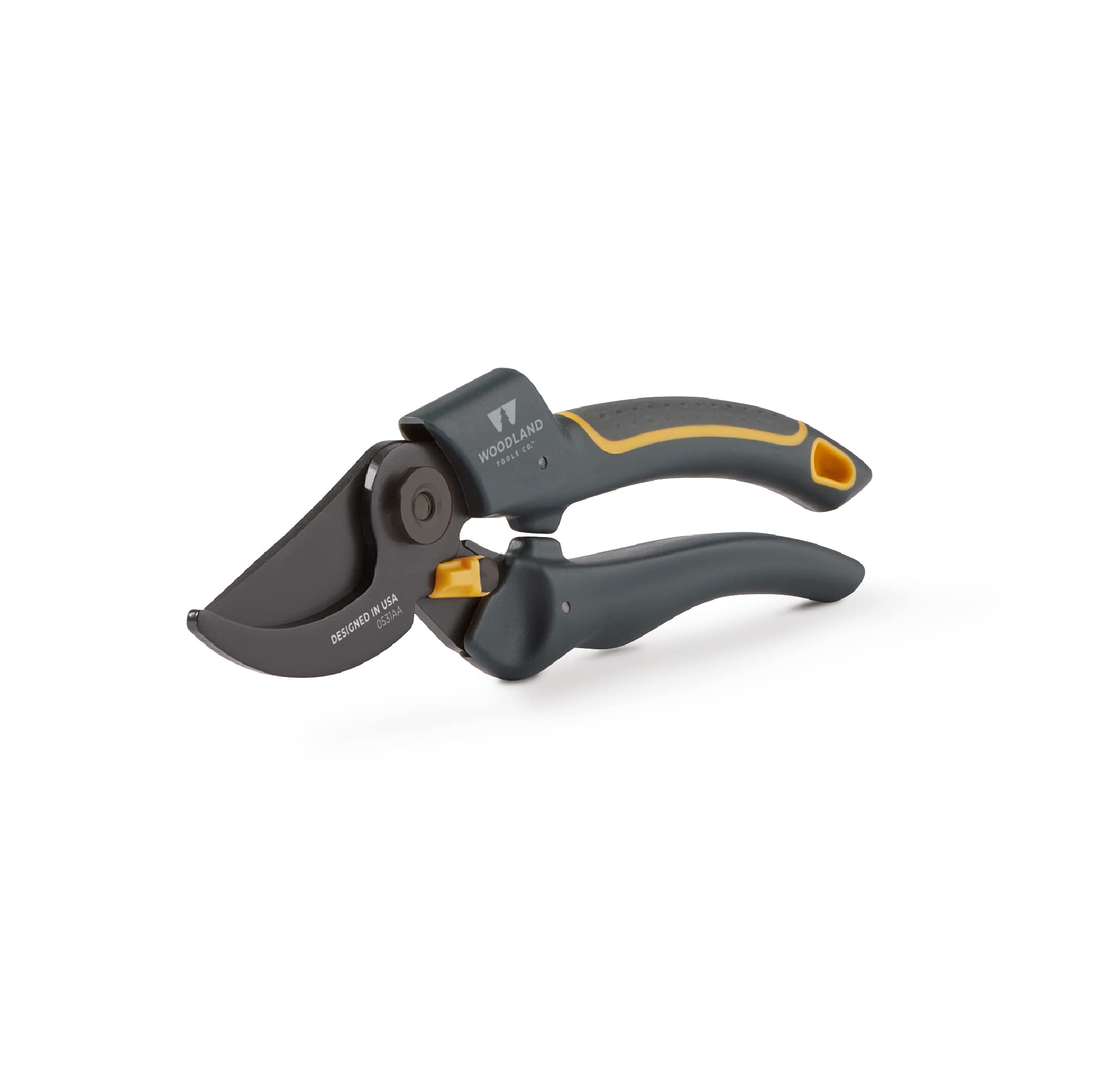 Woodland Tools Co. Duralight Compact Adjustable Bypass Pruning Shears - Professional Gardening Hand Pruner for Plants, Flowers & Branches | Lightweight Secateurs for Easy Trimming & Pruning | Perfect for Home Garden, Landscaping & Outdoor Use (Model 05-2002-100)