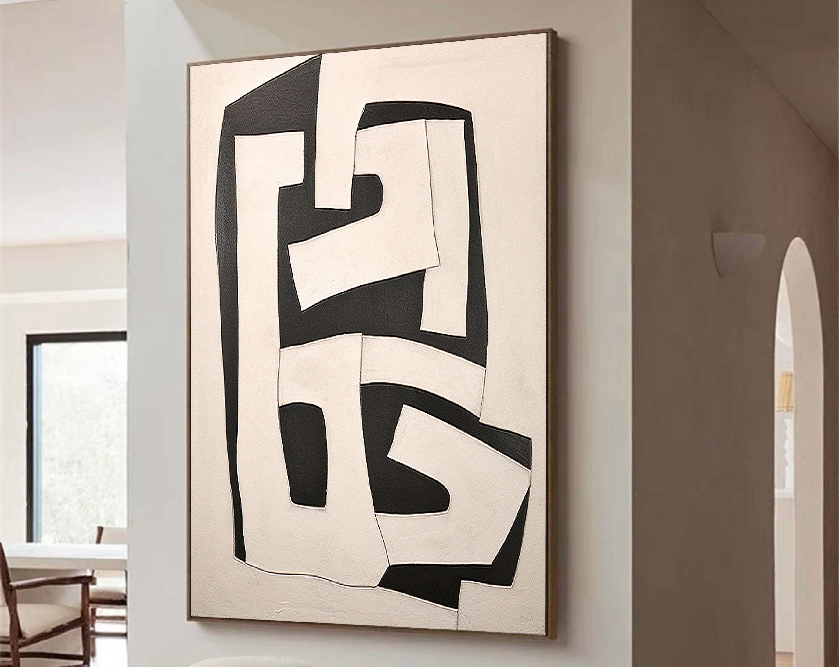 Beige & Brown Abstract Wall Art Print #BB001 - Modern Home Decor for Living Room, Bedroom & Office