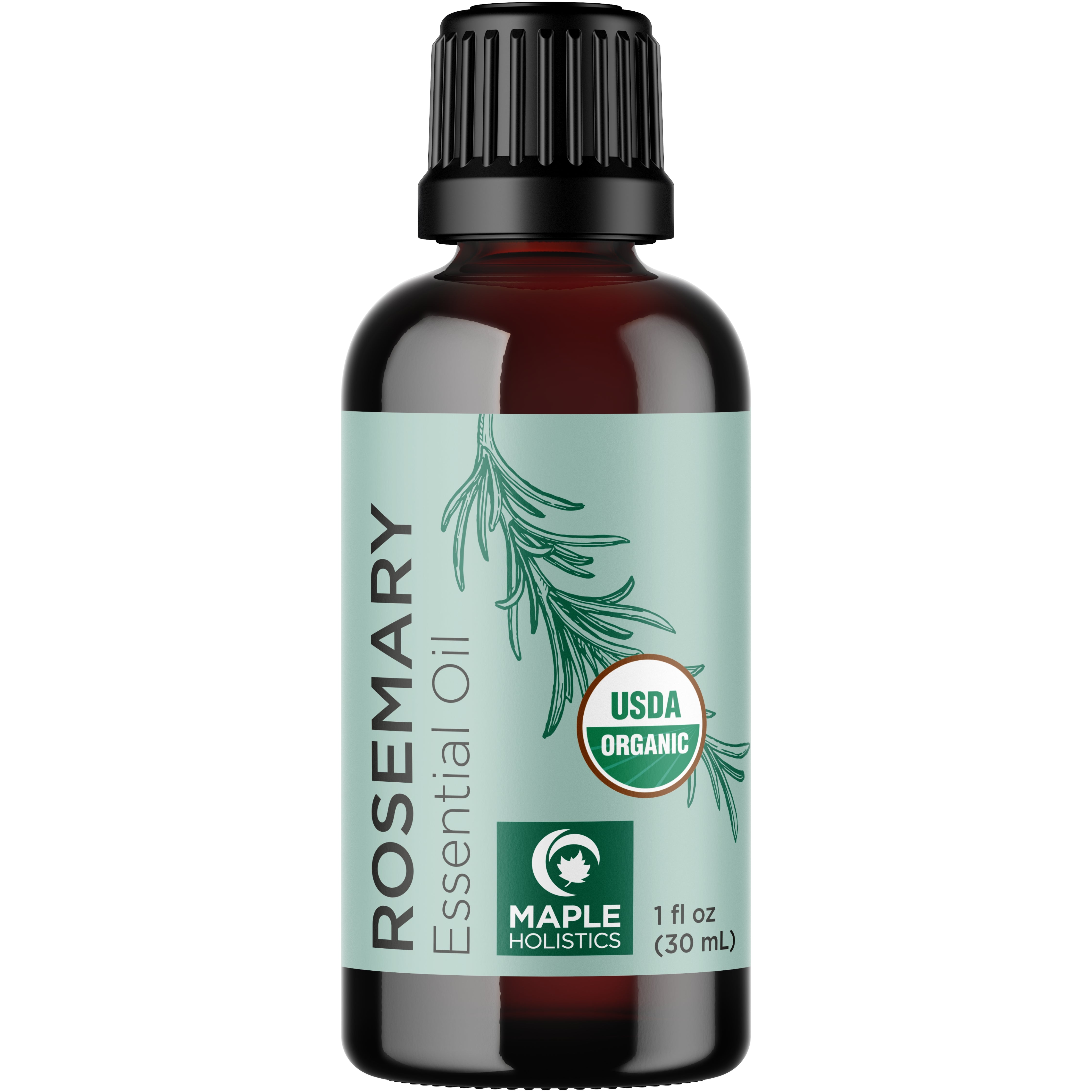 Organic Rosemary Essential Oil for Hair Growth & Skin Care - 100% Pure Natural Aromatherapy Oil for Relaxation & Stress Relief